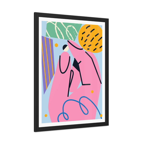 Kurian 8 - Abstract Hand Framed Poster - Modern Art for Home Décor