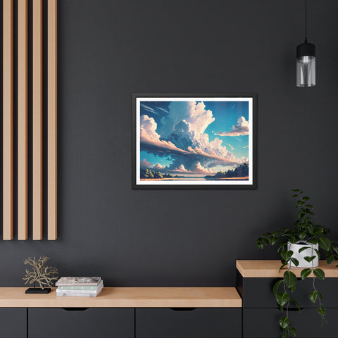Cloudscape - Serene Landscape Framed Poster - Ideal for Home Decor & Gifting