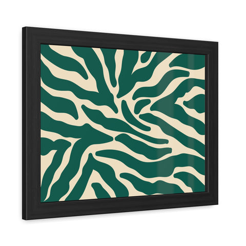 Mer 3 - Abstract Zebra Print Framed Poster - Modern Wall Art for Home Décor
