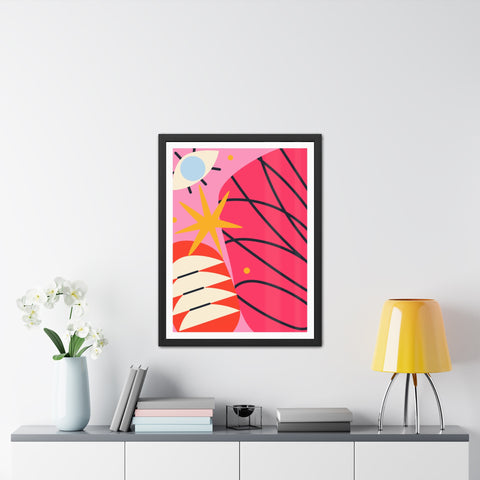 Kurian 2 - Vibrant Abstract Framed Poster - Modern Wall Art Decor