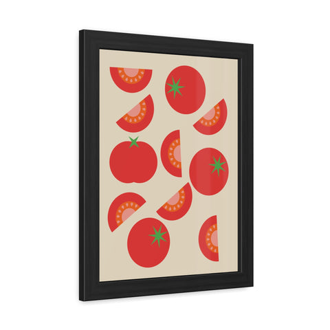 Tomatos off the vine - Framed Poster - Vibrant Wall Art for Kitchen Decor