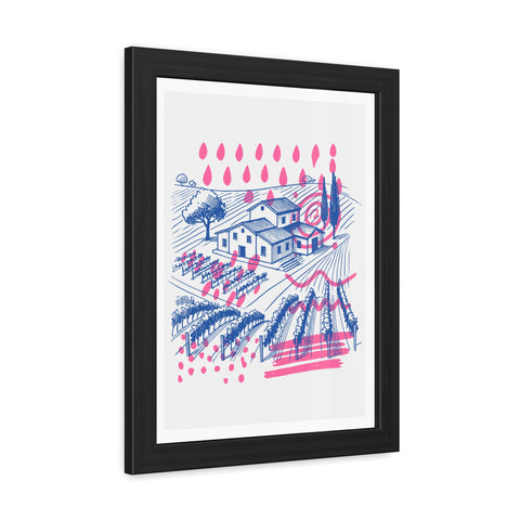 Wine Country 3 - Vibrant Vineyard Framed Poster - Modern Art Decor for Wine Lovers