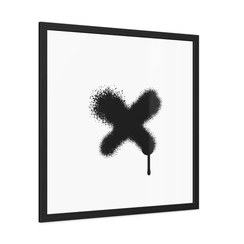 Graffiti 2 - Minimalist Black X Framed Poster – Modern Wall Art for Home Décor