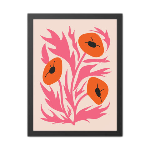 Marinda 3 - Vibrant Floral Framed Poster - Modern Art Print for Home Decor