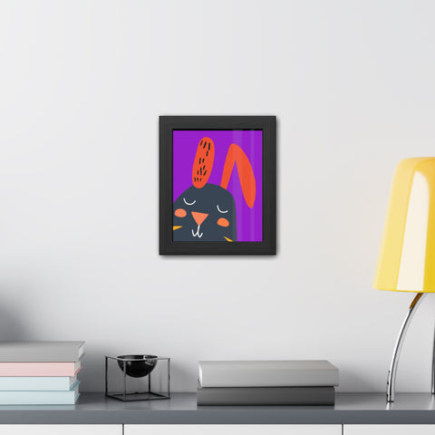 Childrana 4 - Whimsical Bunny Framed Poster - Playful Home Decor for Kids' Rooms