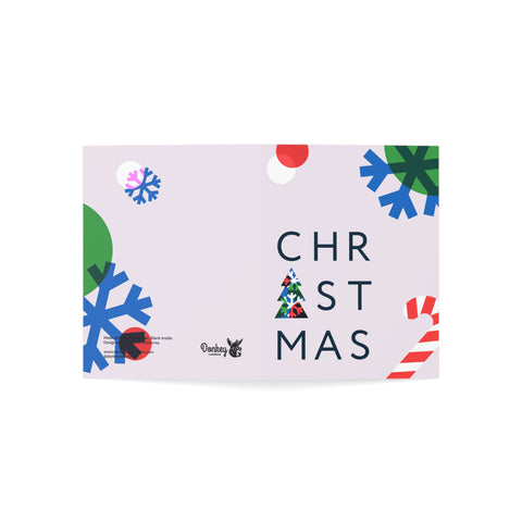 Candy Cane & Snowflake Holiday Greeting Card - Christmas / Holiday Greeting Card - Illustrated, Modern