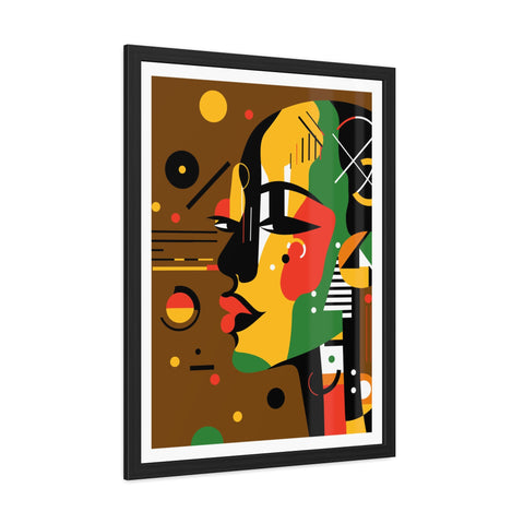 Africa 4 - Modern Framed Art Poster - Colorful Abstract Portrait