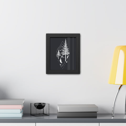 Treecraft 2 - Modern Nature Framed Poster - Geometric Forest Wall Art