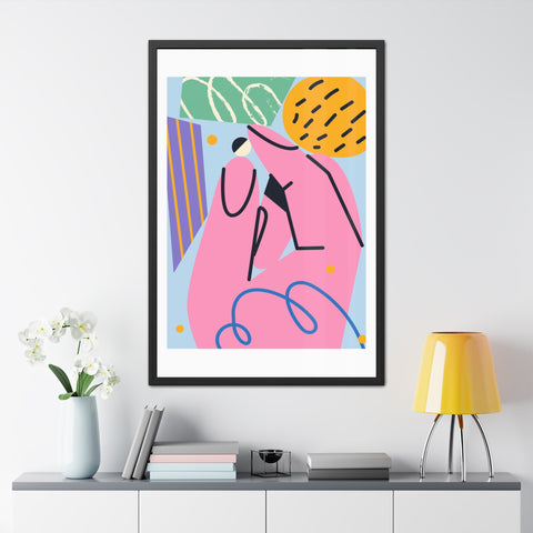 Kurian 8 - Abstract Hand Framed Poster - Modern Art for Home Décor