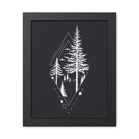 Treecraft 2 - Modern Nature Framed Poster - Geometric Forest Wall Art