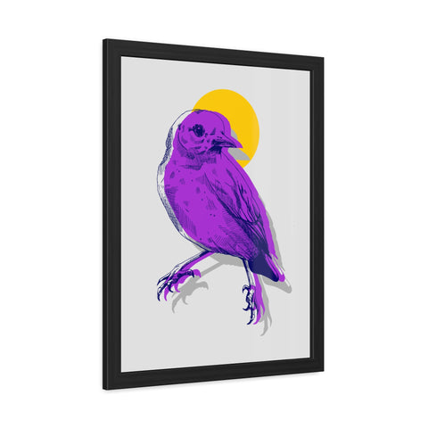 Wings 3 - Purple Bird Framed Poster - Modern Home Décor