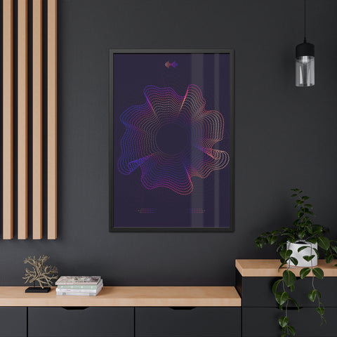 Sound Nova 2 - Vibrant Abstract Wave Framed Poster - Modern Wall Art for Music Lovers