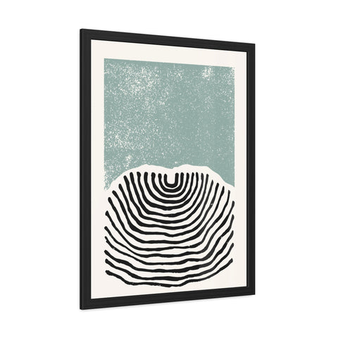 Ink Block 3 - Minimalist Framed Poster Art - Modern Abstract Line Design Decor