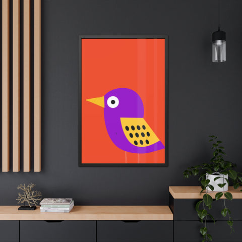 Childrana 6 - Colorful Bird Framed Poster - Vibrant Wall Art for Kids' Rooms