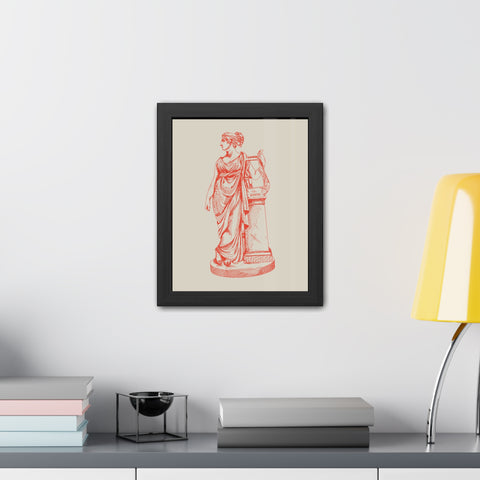 Greeked Out 2 - Elegant Greek Statue Framed Poster Art - Classic Home Decor