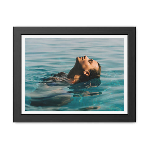 The Dip - Serene Woman Framed Poster - Tranquil Wall Art for Home Decor