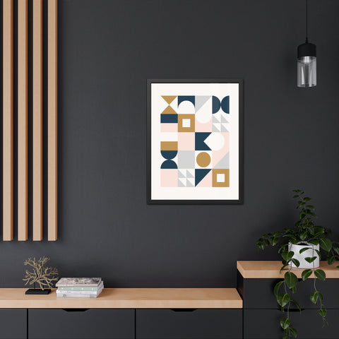 Crown 2 - Geometric Framed Poster Art for Modern Decor | Abstract Wall Art | Stylish Home Accent