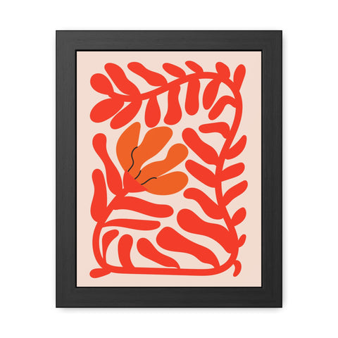 Marinda 9 - Vibrant Floral Framed Poster | Modern Home Decor | Abstract Art for Living Room