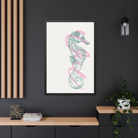 Marine Life 4 - Elegant Seahorse Framed Poster - Coastal Home Decor
