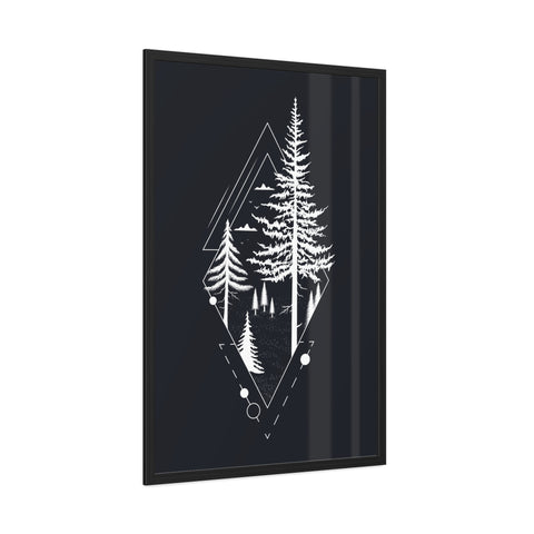 Treecraft 2 - Modern Nature Framed Poster - Geometric Forest Wall Art