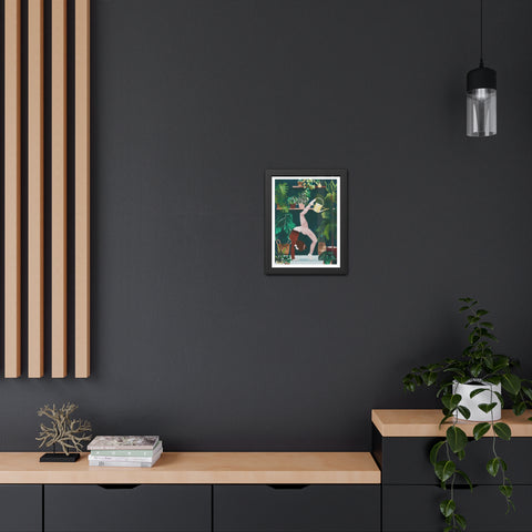 Botanical Yoga Framed Poster - Indoor Plant Decor for Peaceful Vibes