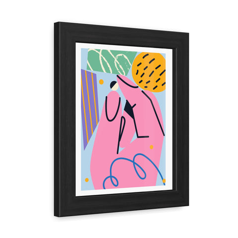 Kurian 8 - Abstract Hand Framed Poster - Modern Art for Home Décor