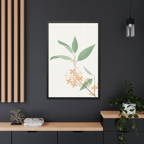 Botanical Gradual 2 - Framed Poster - Elegant Floral Wall Art