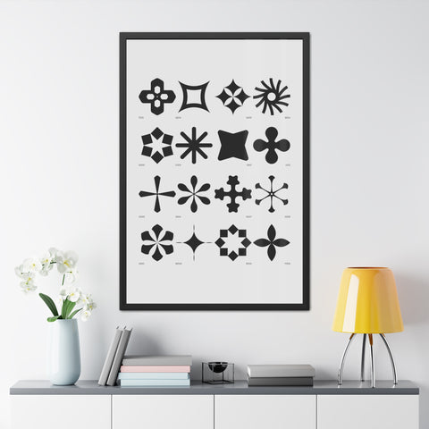 Gridlock 1 - Modern Geometric Framed Poster Art - Stylish Decor for Home and Office