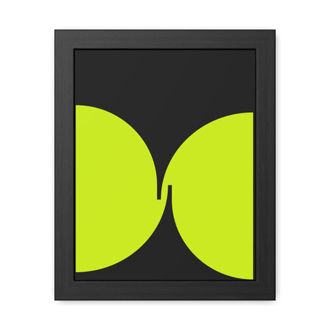 Modernica 4 - Modern Minimalist Framed Poster - Bold Green Abstract Art