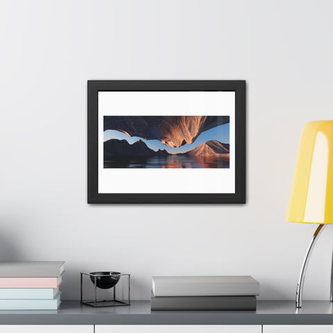 Rock Formation 3 - Stunning Landscape Framed Poster | Abstract Mountain Reflection Wall Art