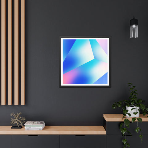 Prisma 1 - Abstract Blue Framed Posters - Modern Art Decor for Home & Office