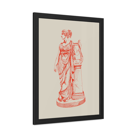 Greeked Out 2 - Elegant Greek Statue Framed Poster Art - Classic Home Decor