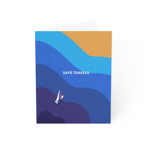 Safe Travels — Travel / Abstract Greeting Card - Illustrated, beautiful, any occasion
