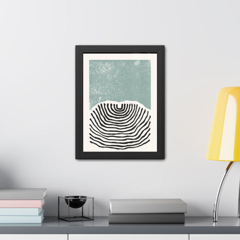 Ink Block 3 - Minimalist Framed Poster Art - Modern Abstract Line Design Decor
