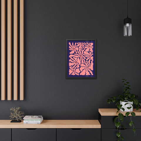 Florish 2 - Floral Abstract Framed Poster – Modern Wall Art for Home Décor