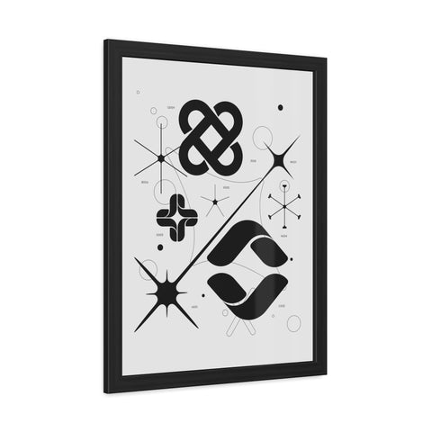 Gridlock 2 - Modern Abstract Framed Posters - Minimalist Wall Art for Home Decor