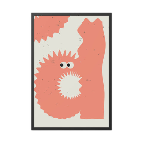 Lettermon d - Whimsical Framed Posters - Fun and Unique Wall Art for Playful Spaces