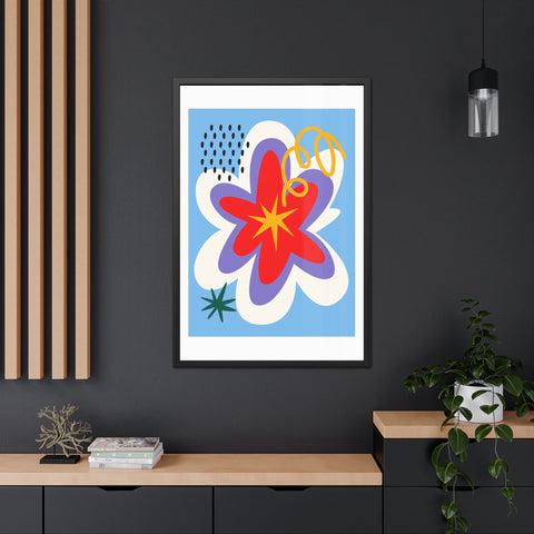 Natural Formation 9 - Vibrant Abstract Flower Framed Poster – Modern Wall Art for Home Decor