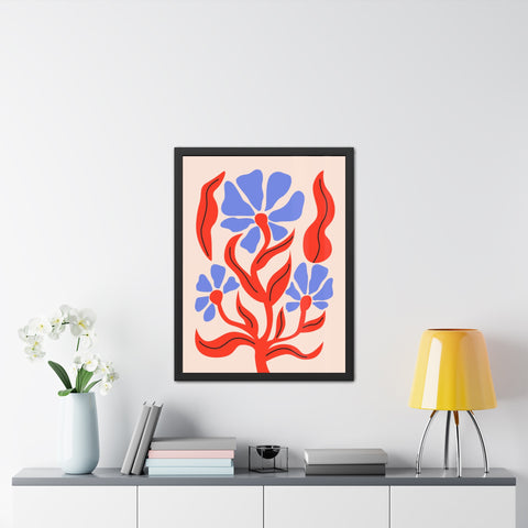 Marinda 7 - Vibrant Floral Art Framed Poster - Modern Home Decor