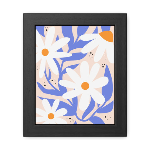 Marinda 10 - Floral Framed Poster – Cheerful Daisy Wall Art for Home Décor