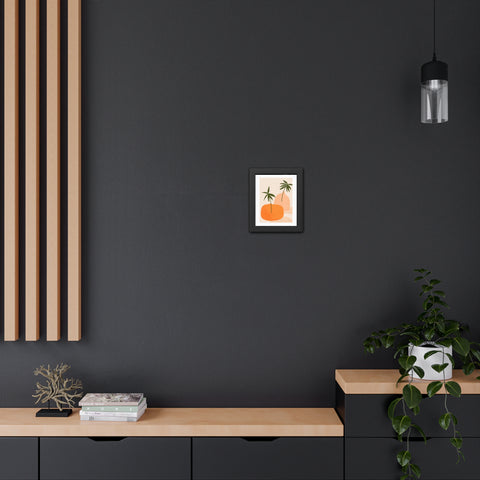 Agora 2 - Modern Framed Poster - Abstract Palm and Fruit Design for Home Decor