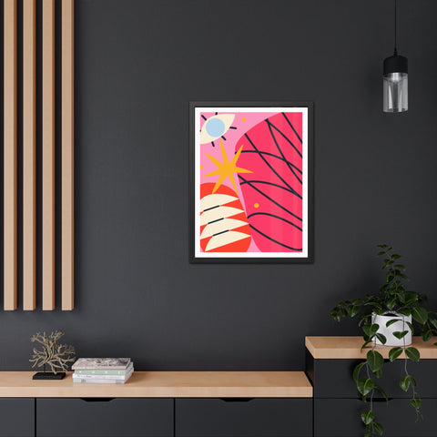 Kurian 2 - Vibrant Abstract Framed Poster - Modern Wall Art Decor