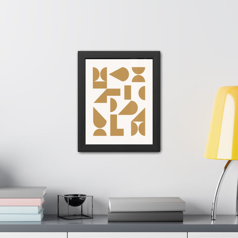 Crown 4 - Modern Geometric Framed Poster - Minimalist Art for Home Decor