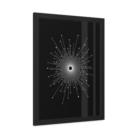 Universalis 3 - Modern Geometric Framed Poster - Minimalist Black and White Wall Art
