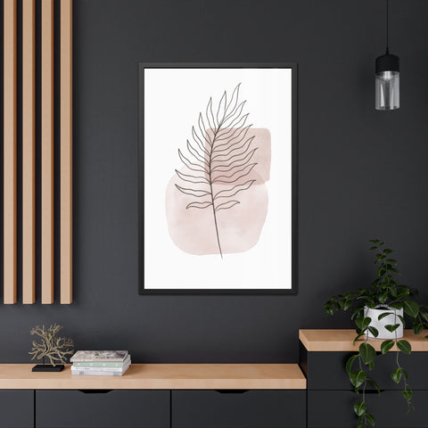 Fall 1 - Minimalist Fern Art Framed Poster - Modern Wall Decor for Home & Office