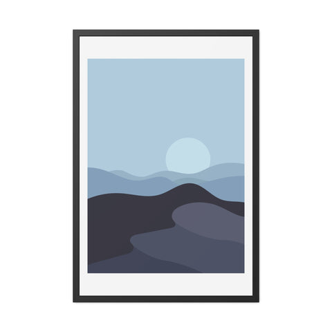 Desert Sun 4 - Serene Landscape Framed Poster – Aesthetic Wall Art for Modern Homes