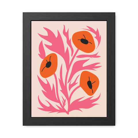 Marinda 3 - Vibrant Floral Framed Poster - Modern Art Print for Home Decor