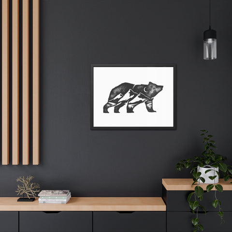 Mountain Bear - Framed Poster – Nature-Inspired Wall Art for Outdoor Enthusiasts