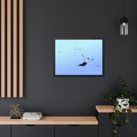 Falling for you - Dreamy Freedom Framed Poster - Inspirational Art for Home Decor