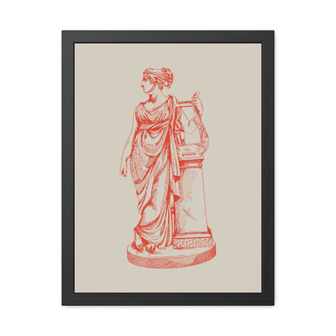 Greeked Out 2 - Elegant Greek Statue Framed Poster Art - Classic Home Decor